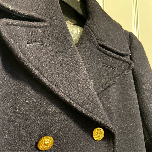 J. Crew Wool Stadium Coat in Navy - Picture 7 of 8